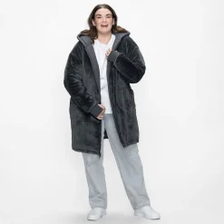 Charcoal/Charcoal Long Puffer Jacket
