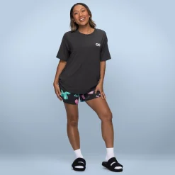 Charcoal Cooling Short Sleeve PJ Top