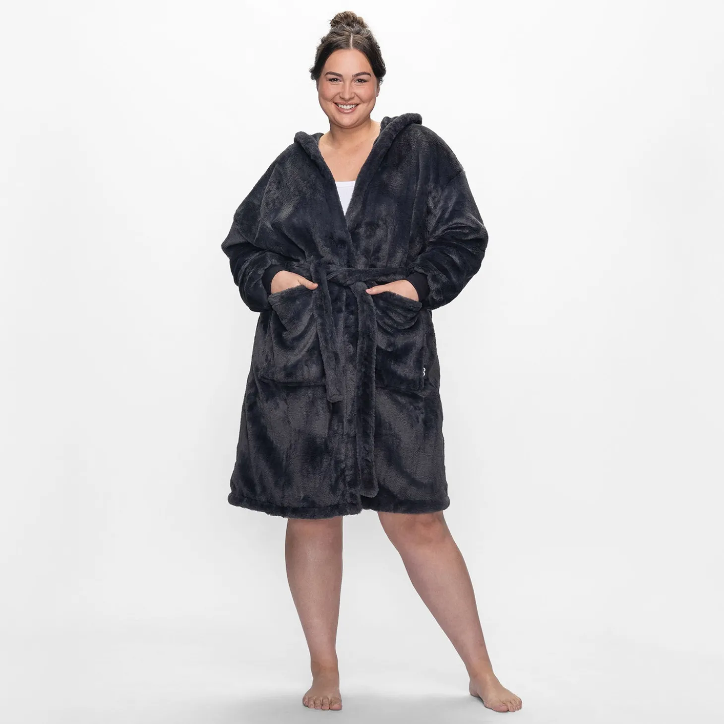 Charcoal Luxe Luxe Dressing Gown