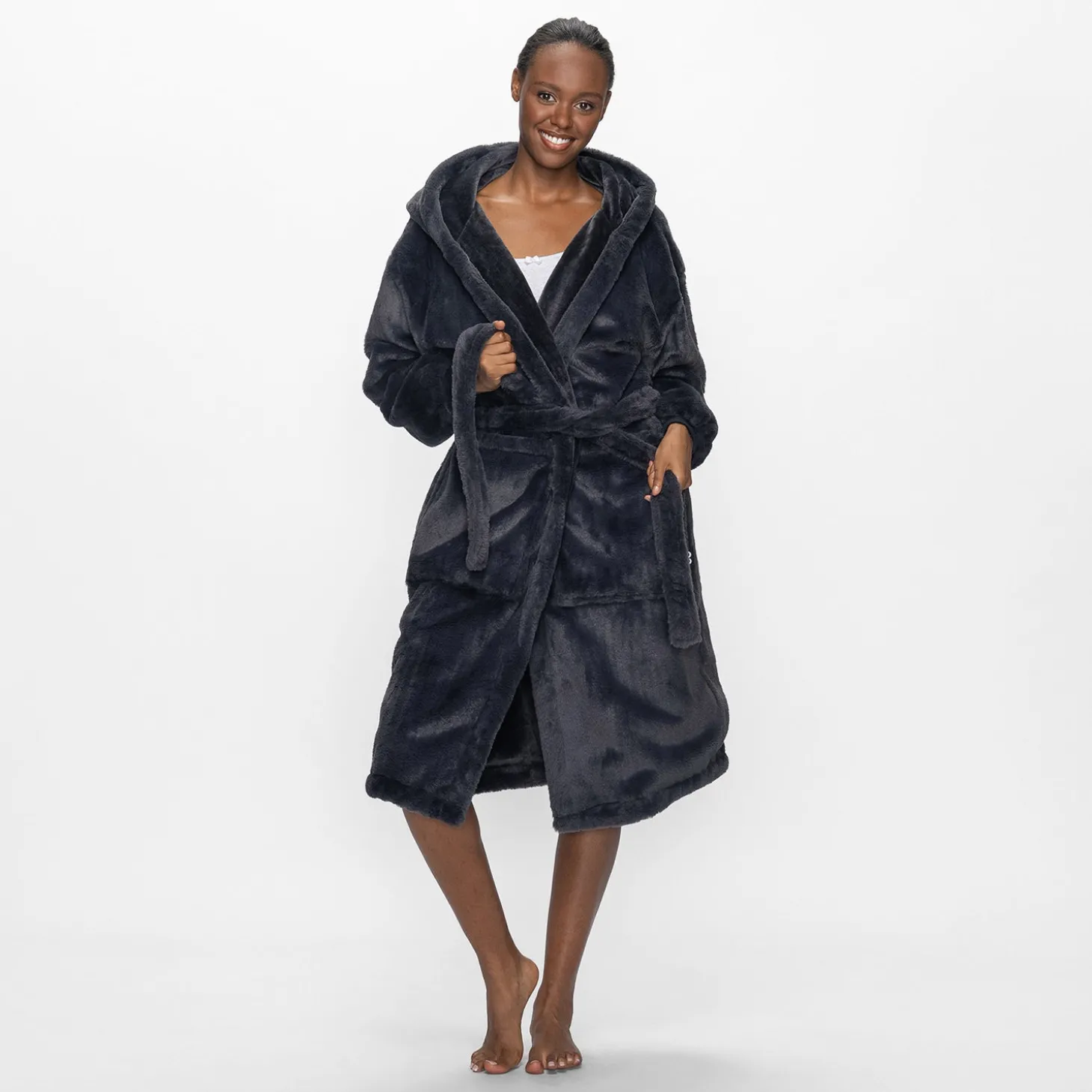 Charcoal Luxe Luxe Dressing Gown