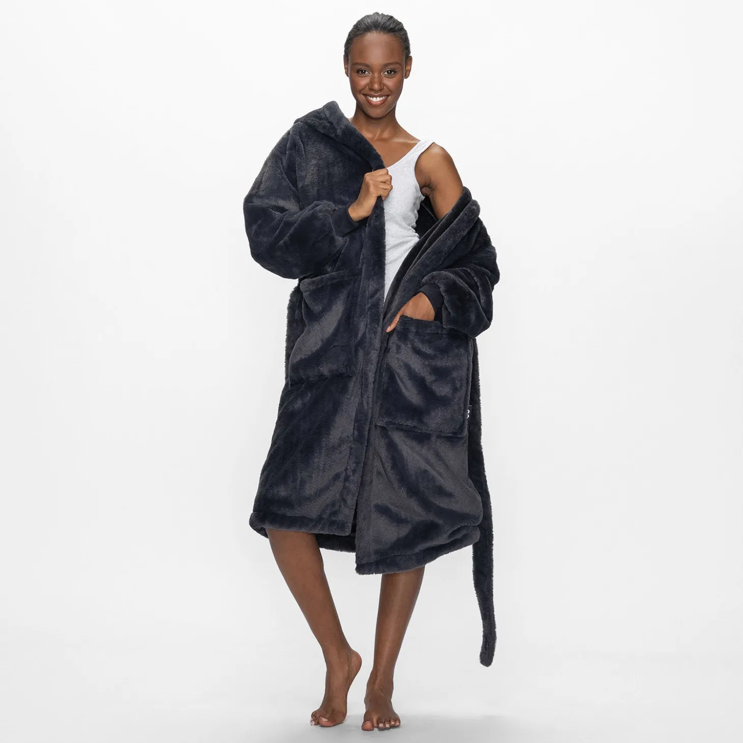 Charcoal Luxe Luxe Dressing Gown