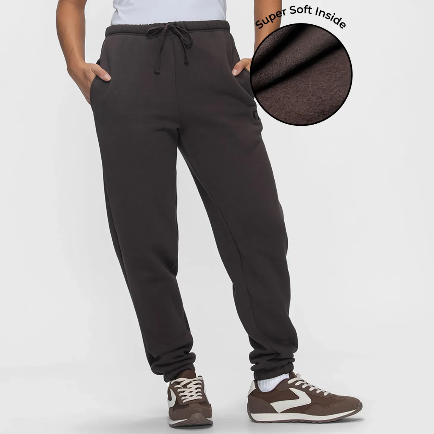 Chocolate Fleece Cuff Trackpant