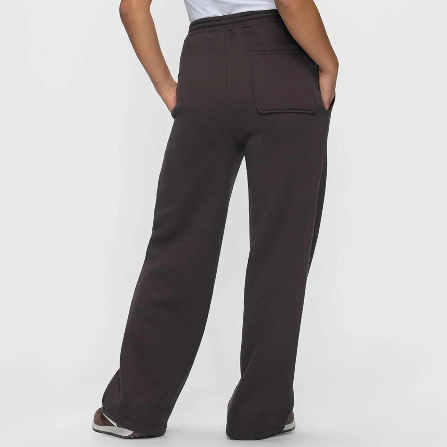 Chocolate Fleece Wide Leg Trackpant
