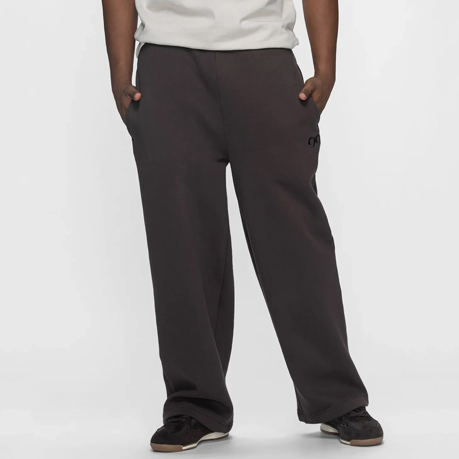 Chocolate Fleece Wide Leg Trackpant