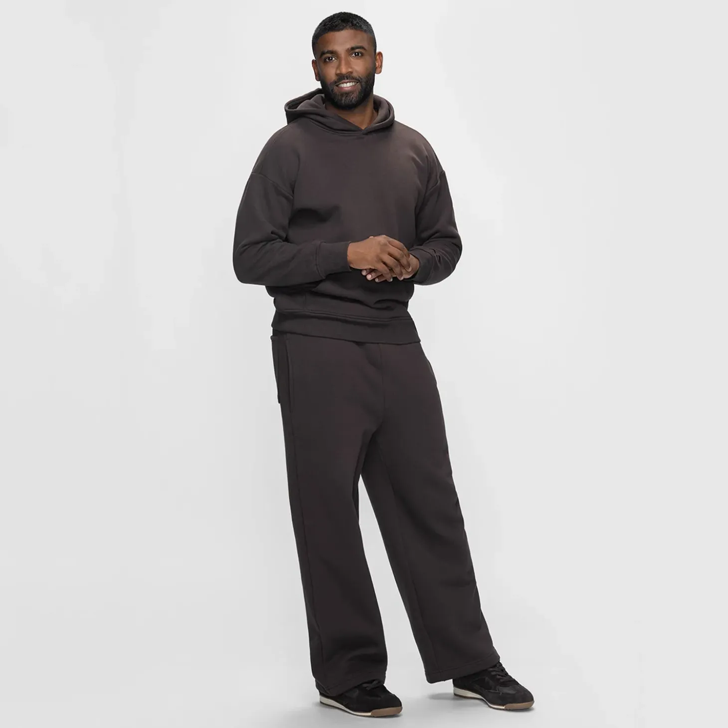 Chocolate Fleece Wide Leg Trackpant