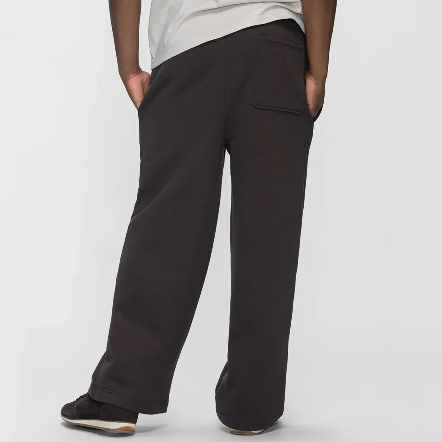 Chocolate Fleece Wide Leg Trackpant