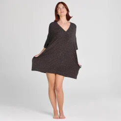 Chocolate Leopard V-Neck Sleep Tee Nightie