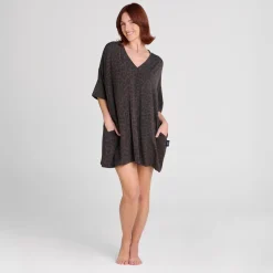 Chocolate Leopard V-Neck Sleep Tee Nightie