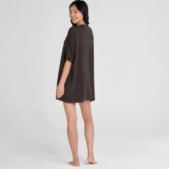 Chocolate Leopard V-Neck Sleep Tee Nightie
