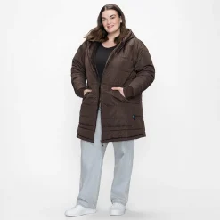 Chocolate Long Puffer Jacket