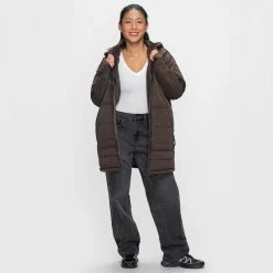 Chocolate Long Puffer Jacket