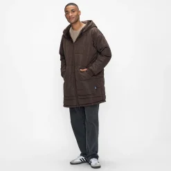 Chocolate Long Puffer Jacket