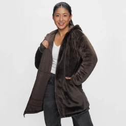 Chocolate Long Puffer Jacket