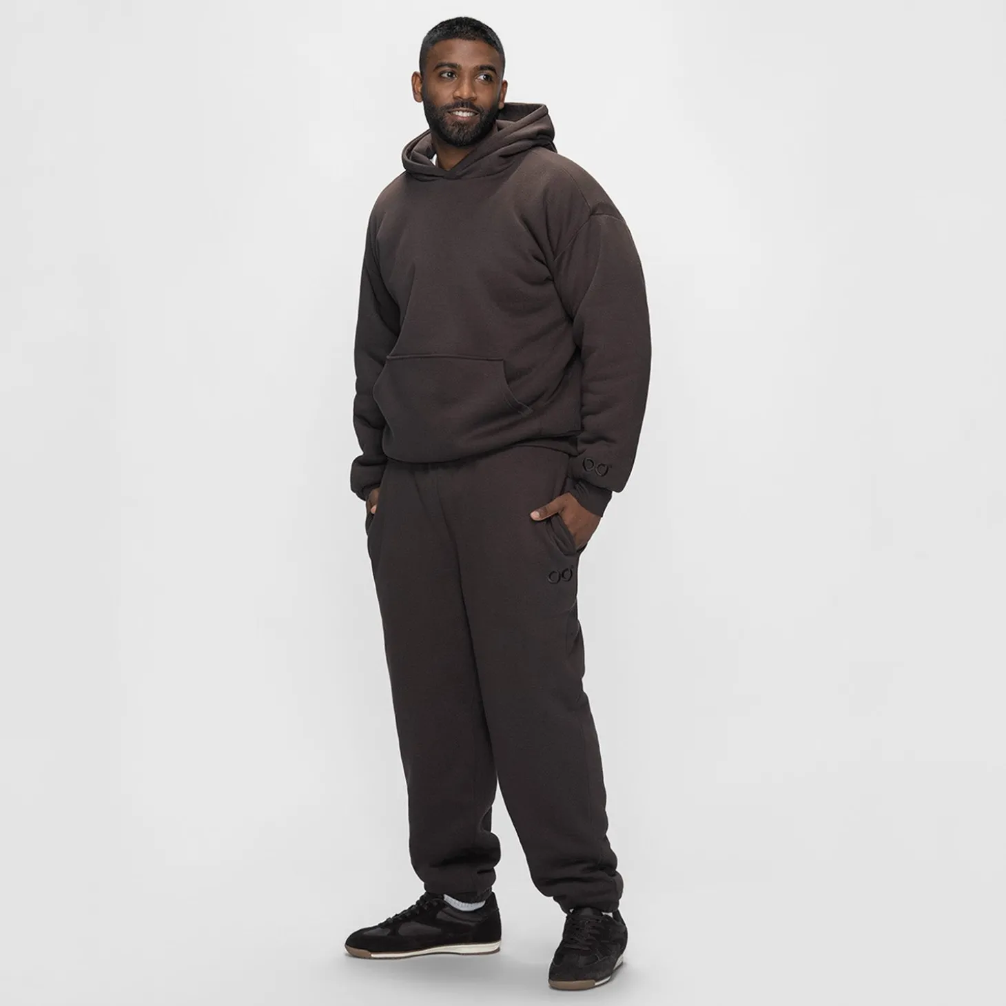 Chocolate Sherpa Lined Cuff Trackpant