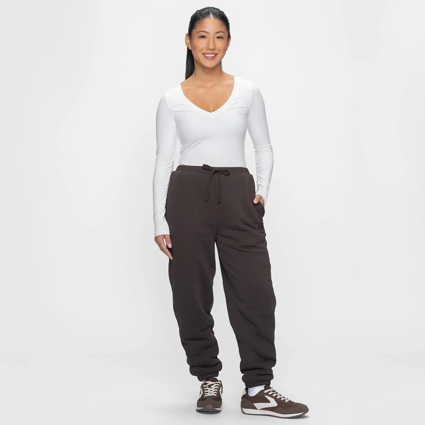 Chocolate Sherpa Lined Cuff Trackpant