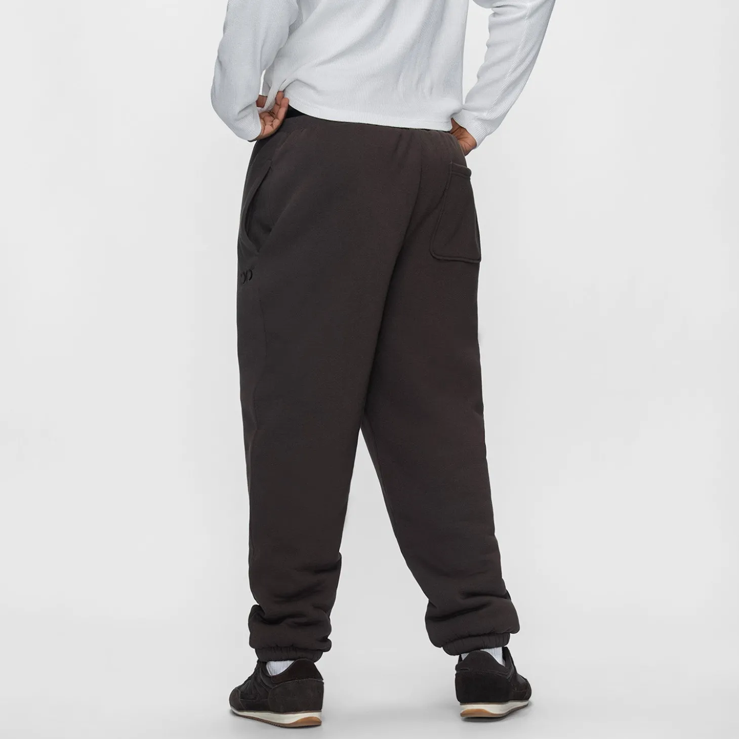 Chocolate Sherpa Lined Cuff Trackpant