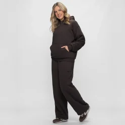 Chocolate Sherpa Lined Fleece Hoodie