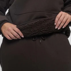 Chocolate Sherpa Lined Fleece Hoodie