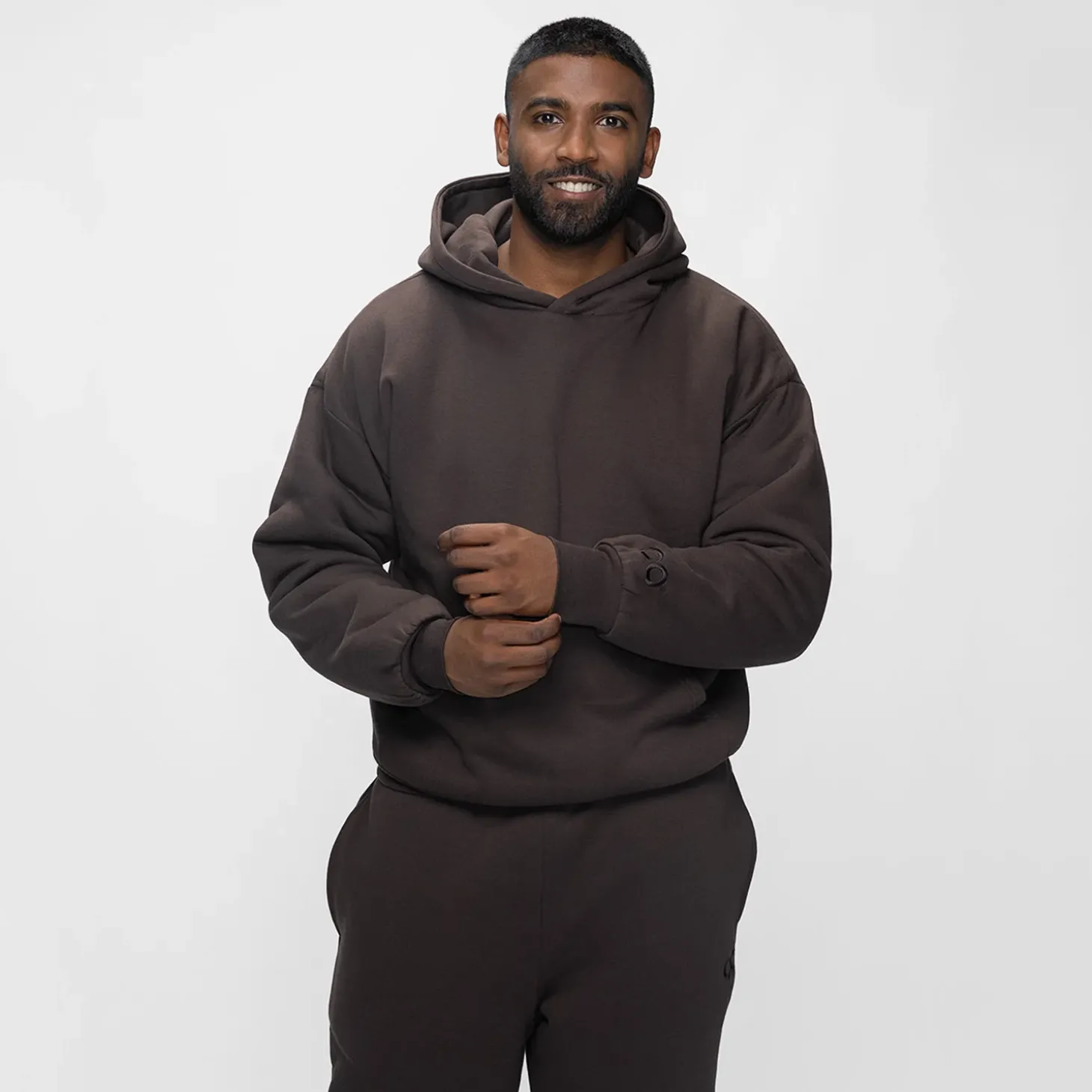 Chocolate Sherpa Lined Fleece Hoodie