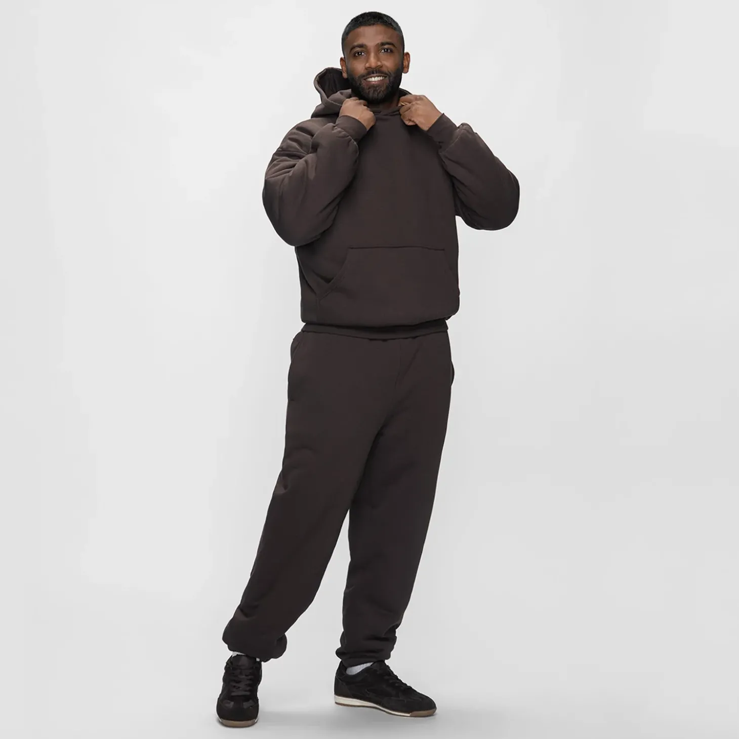 Chocolate Sherpa Lined Fleece Hoodie