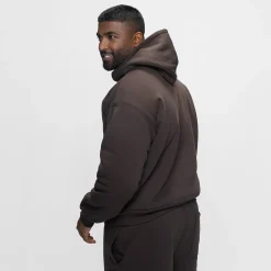 Chocolate Sherpa Lined Fleece Hoodie