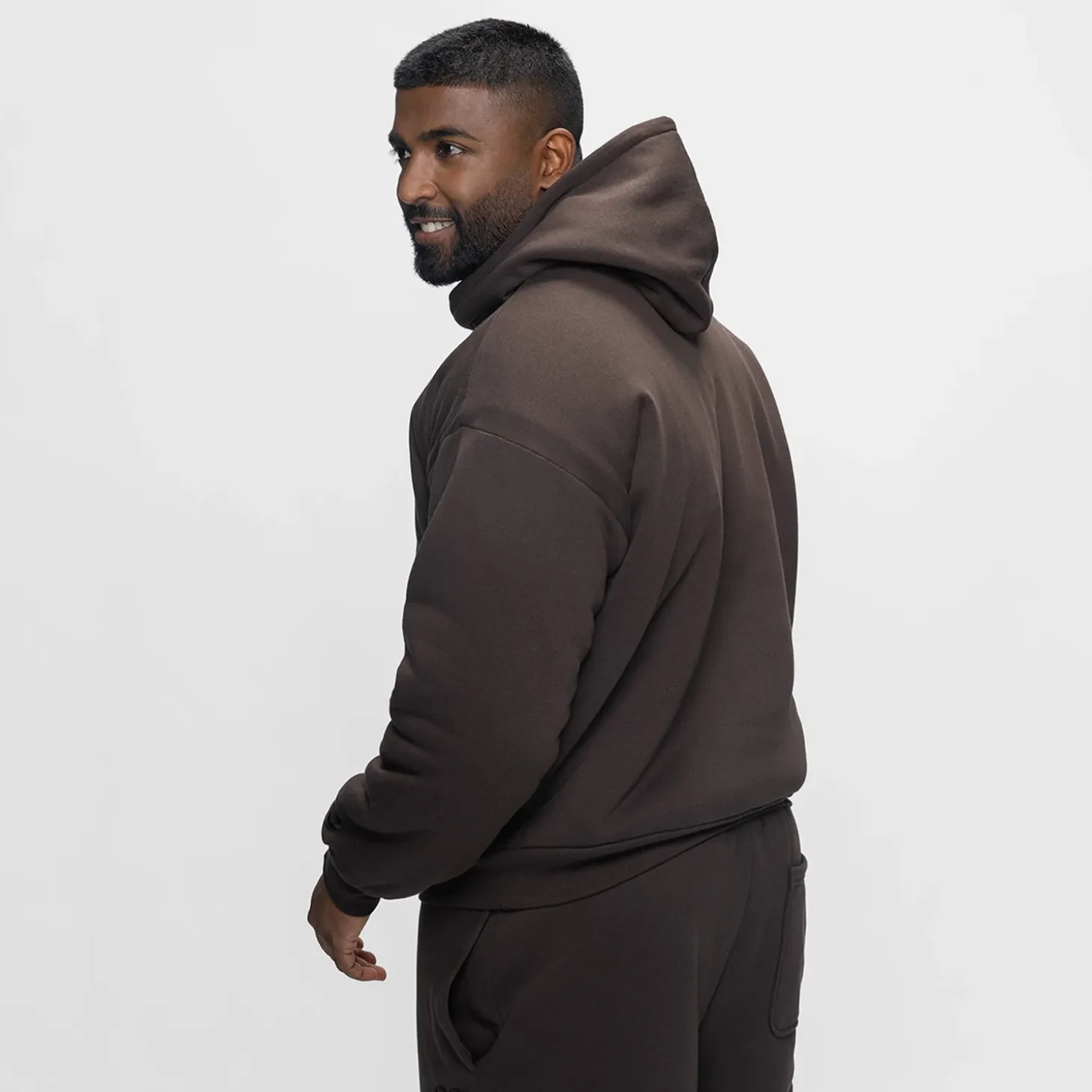 Chocolate Sherpa Lined Fleece Hoodie