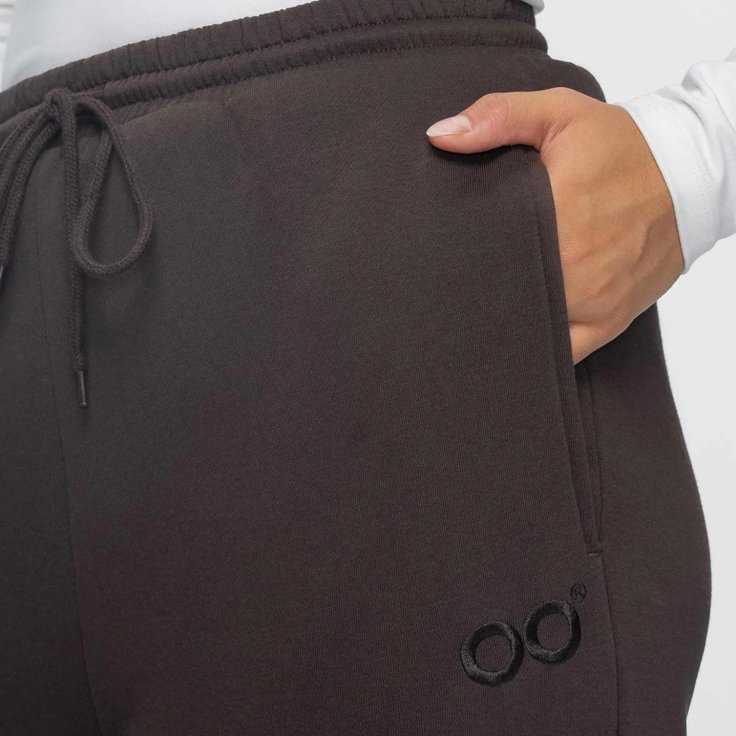 Chocolate Sherpa Lined Wide Leg Trackpant