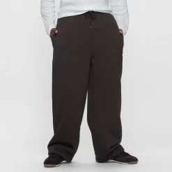Chocolate Sherpa Lined Wide Leg Trackpant