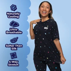 Confetti Cooling Short Sleeve PJ Top