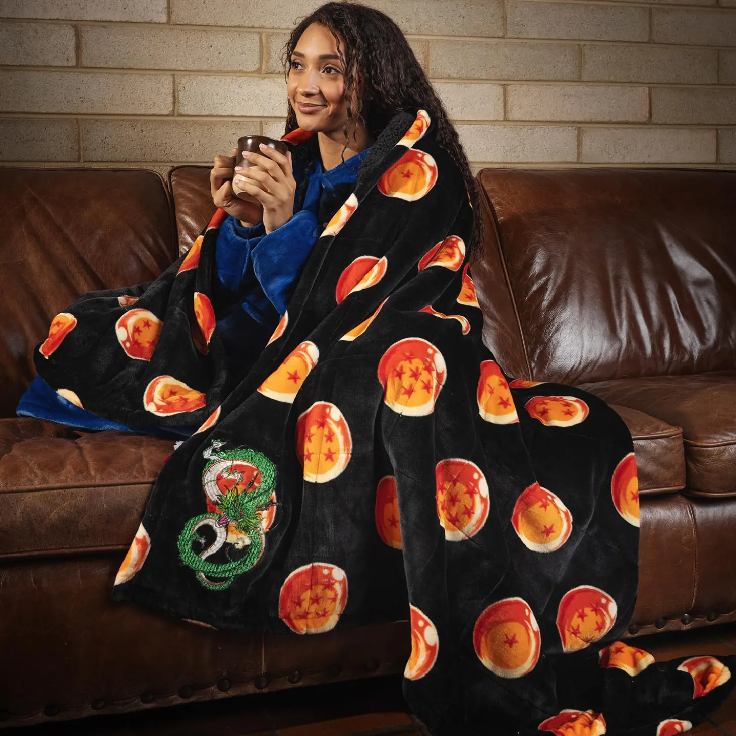 Dragon Ball Shenron Sherpa Blanket Licensed