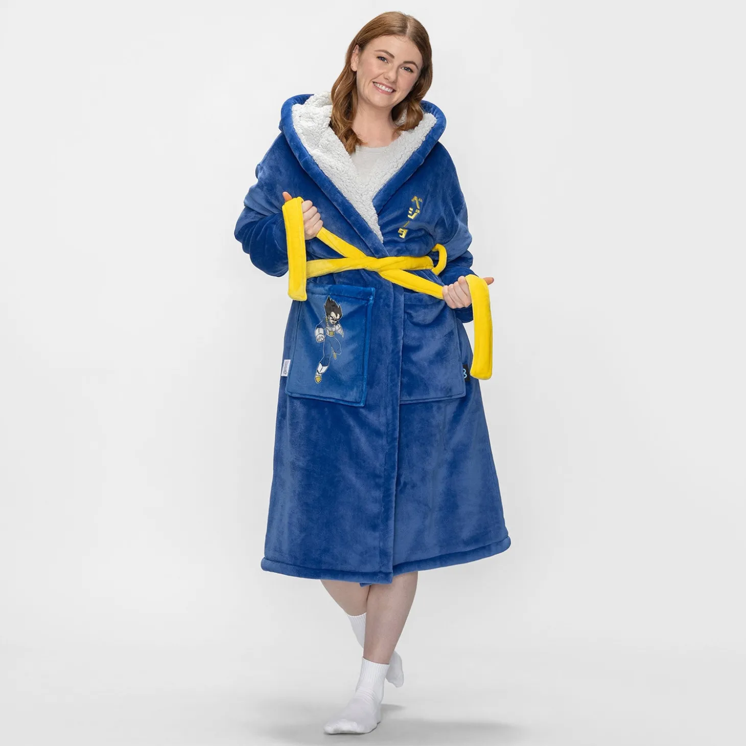 Dragon Ball Super Vegeta Sherpa Dressing Gown Licensed