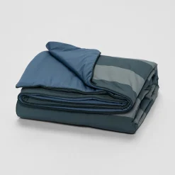 Green/Navy Stripe Cooling Blanket