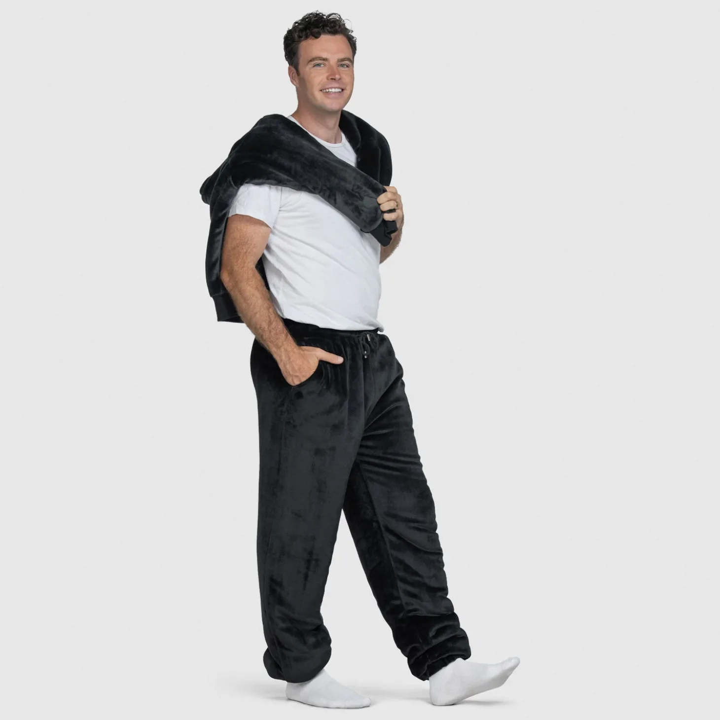 Grey Sherpa Cuffed Pant