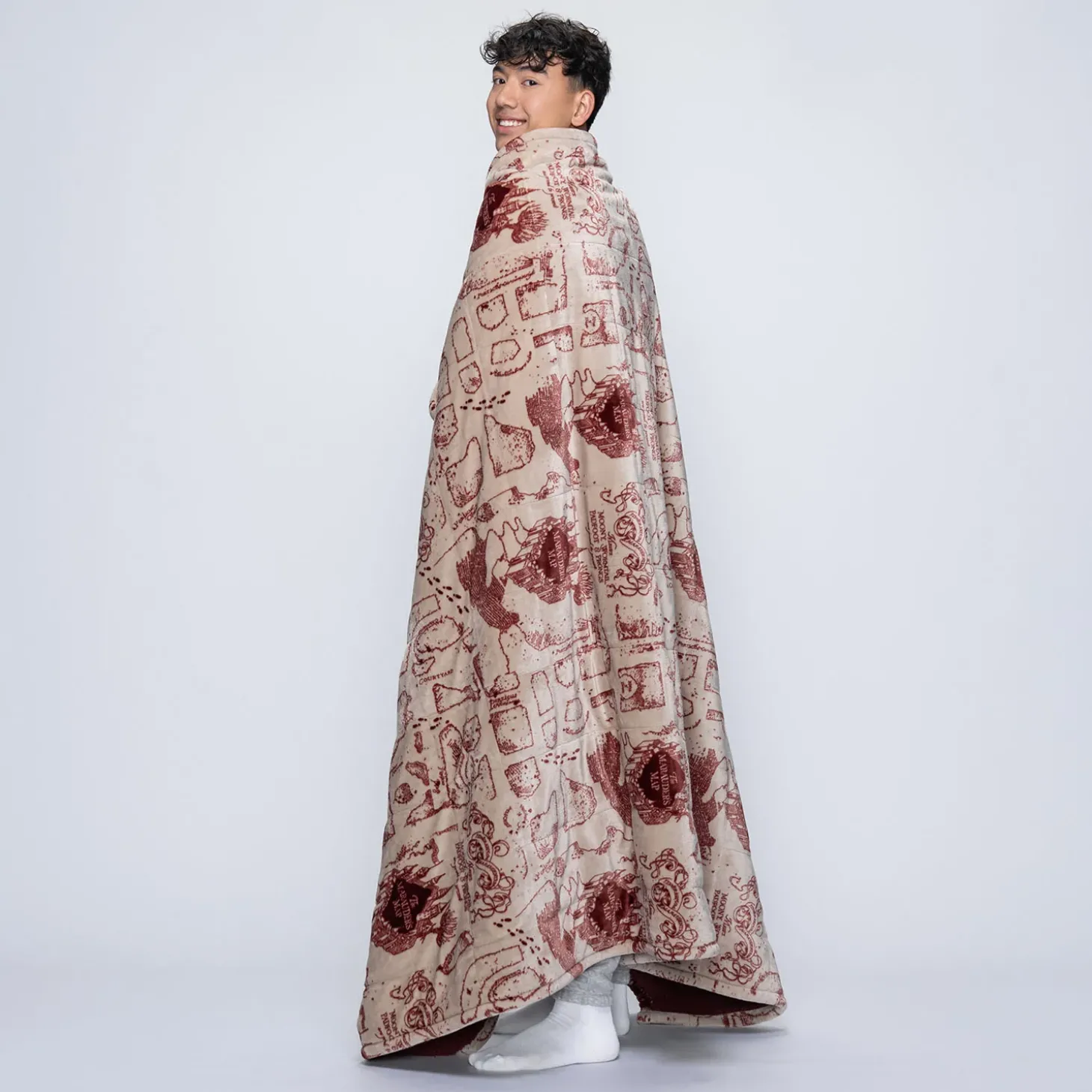 Harry Potter Marauders Map Sherpa Blanket Licensed