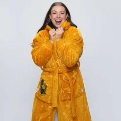 Harry Potter Hufflepuff Sherpa Dressing Gown Licensed