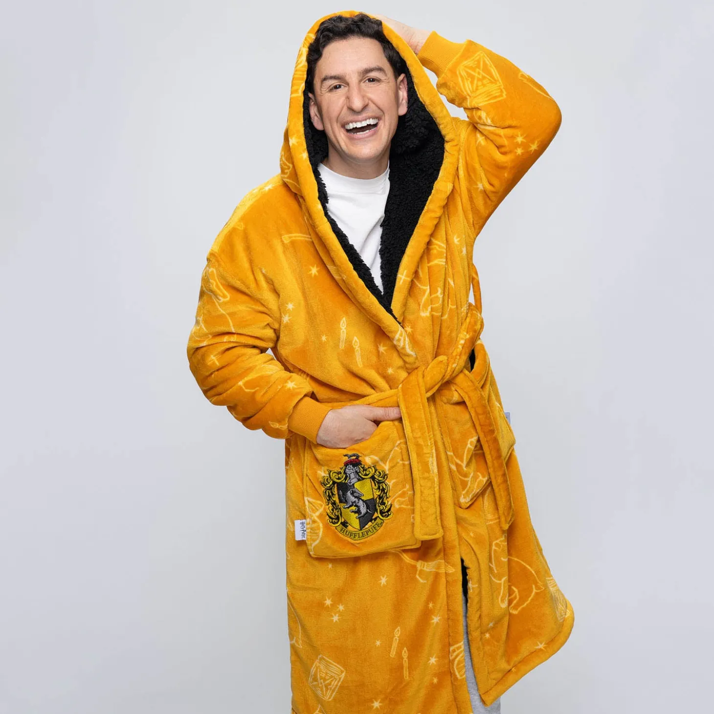 Harry Potter Hufflepuff Sherpa Dressing Gown Licensed