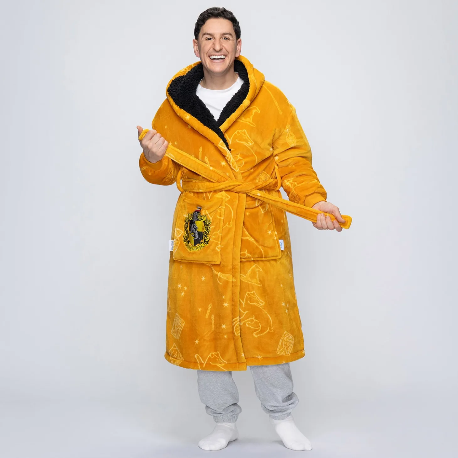 Harry Potter Hufflepuff Sherpa Dressing Gown Licensed
