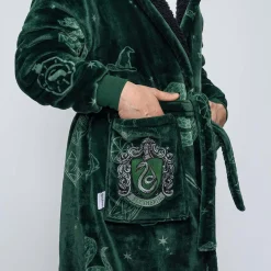 Harry Potter Slytherin Sherpa Dressing Gown Licensed