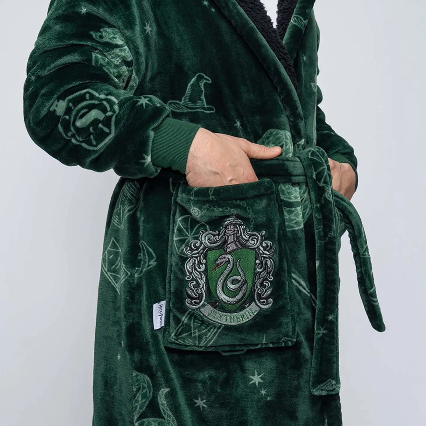 Harry Potter Slytherin Sherpa Dressing Gown Licensed
