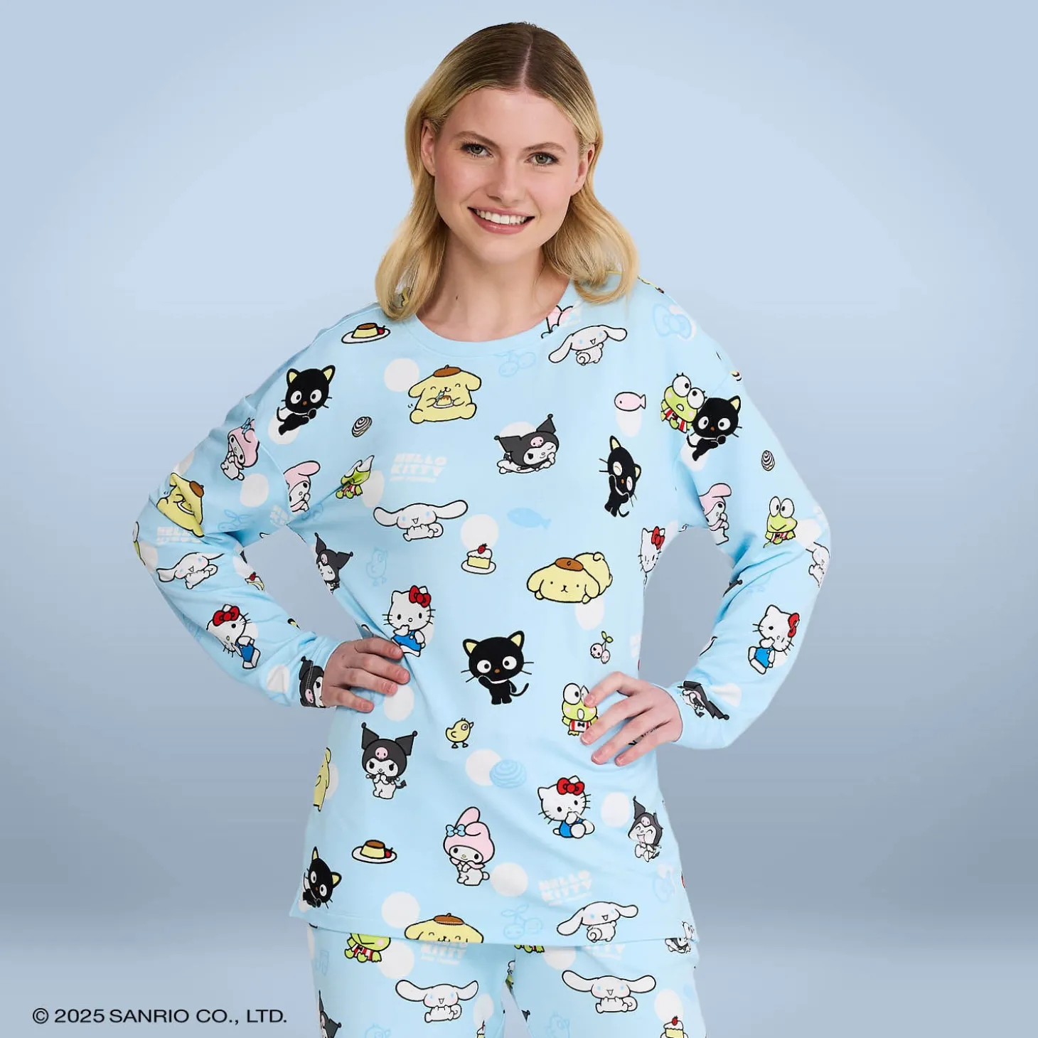 Hello Kitty & Friends Cooling Long Sleeve PJ Top Licensed