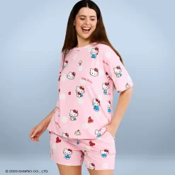 Hello Kitty Polka Dot Cooling Short Sleeve PJ Top Licensed