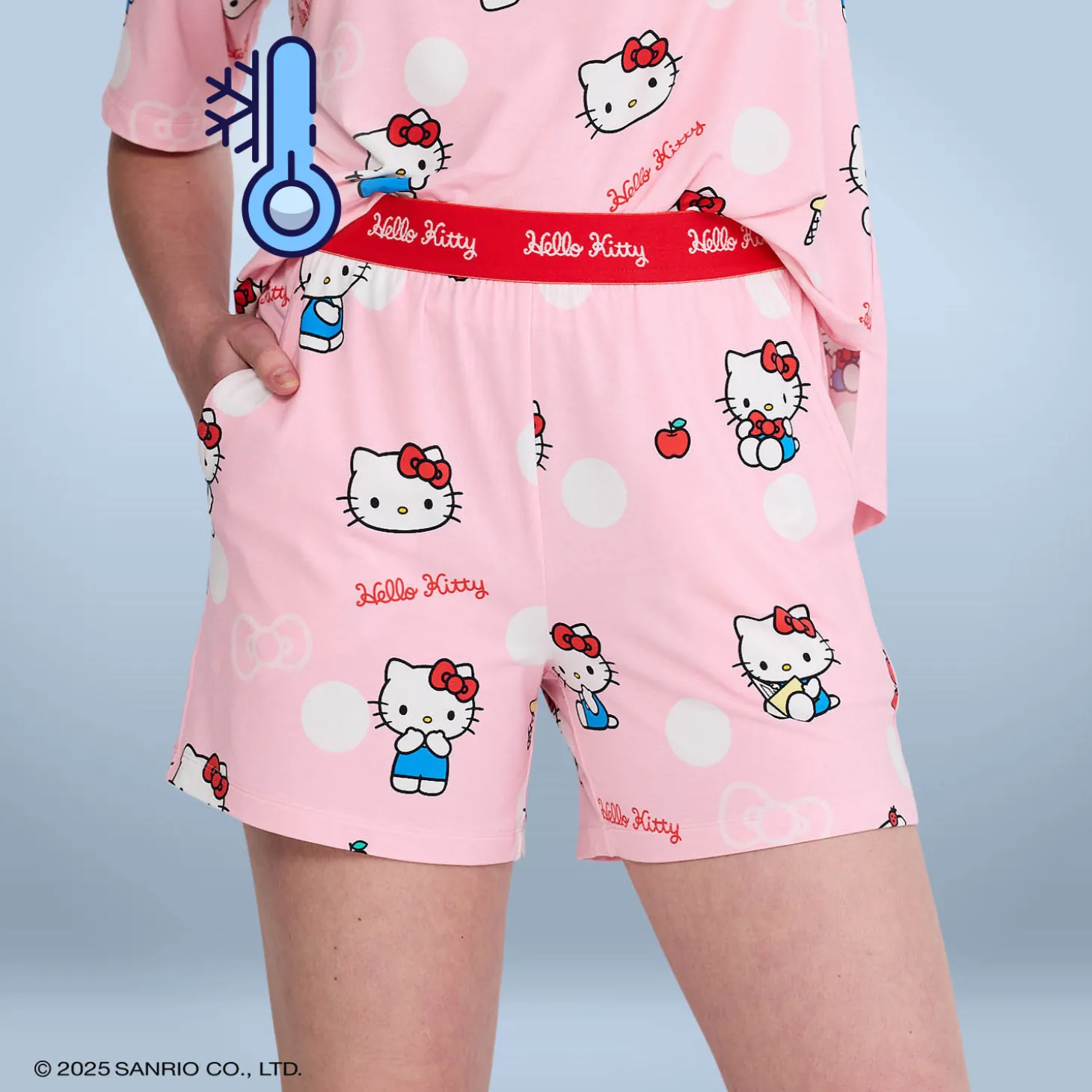 Hello Kitty Polka Dot Cooling PJ Short Licensed