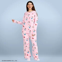 Hello Kitty Polka Dot Cooling Long Sleeve PJ Top Licensed
