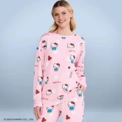 Hello Kitty Polka Dot Cooling Long Sleeve PJ Top Licensed