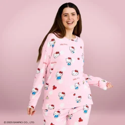 Hello Kitty Polka Dot Warming Long Sleeve PJ Top Licensed