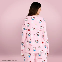 Hello Kitty Polka Dot Warming Long Sleeve PJ Top Licensed