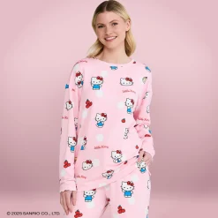 Hello Kitty Polka Dot Warming Long Sleeve PJ Top Licensed
