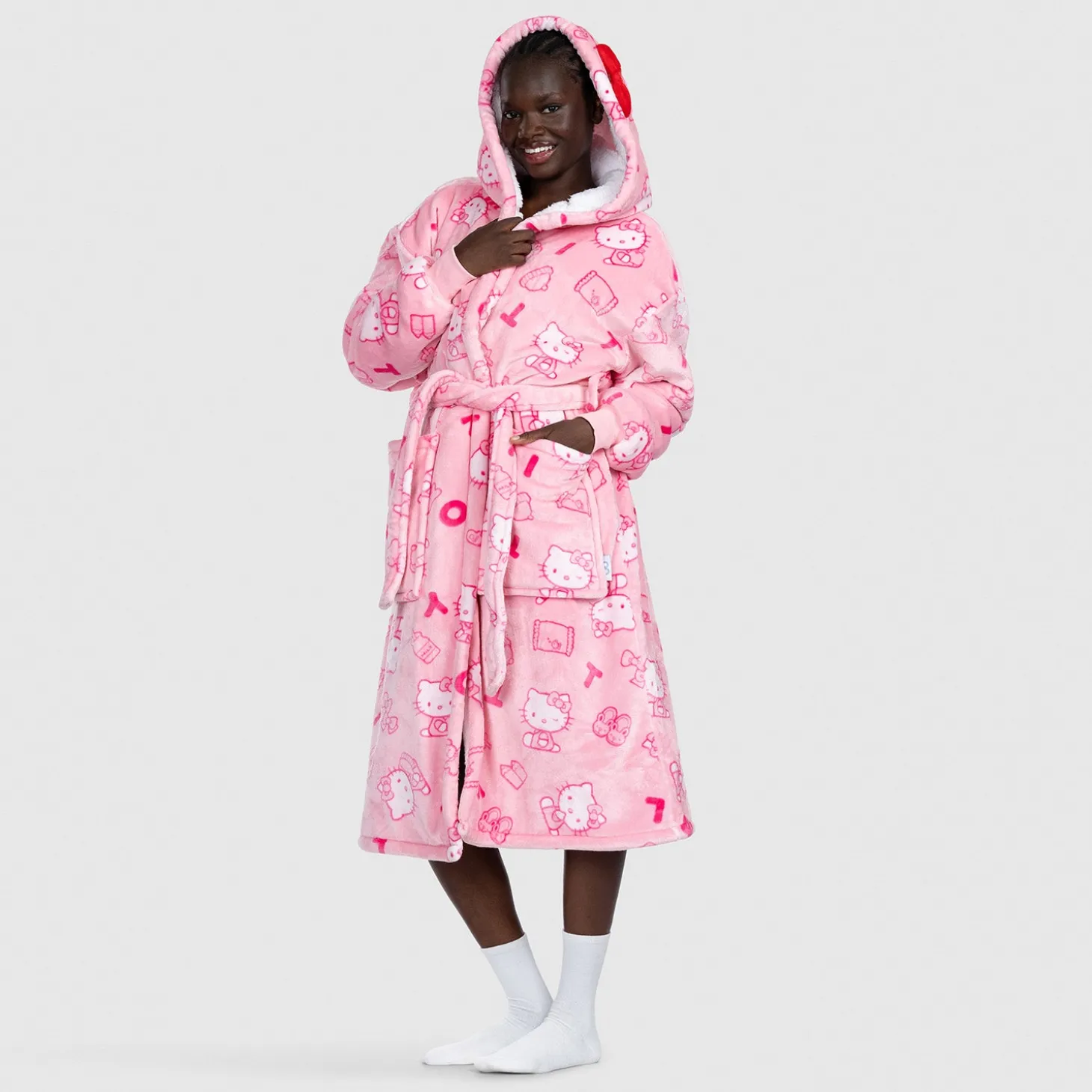 Hello Kitty Sherpa Dressing Gown Licensed