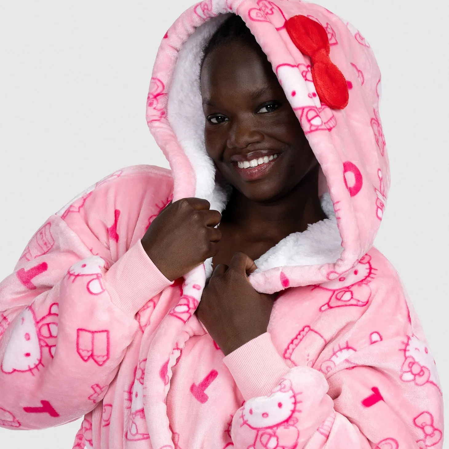 Hello Kitty Sherpa Dressing Gown Licensed