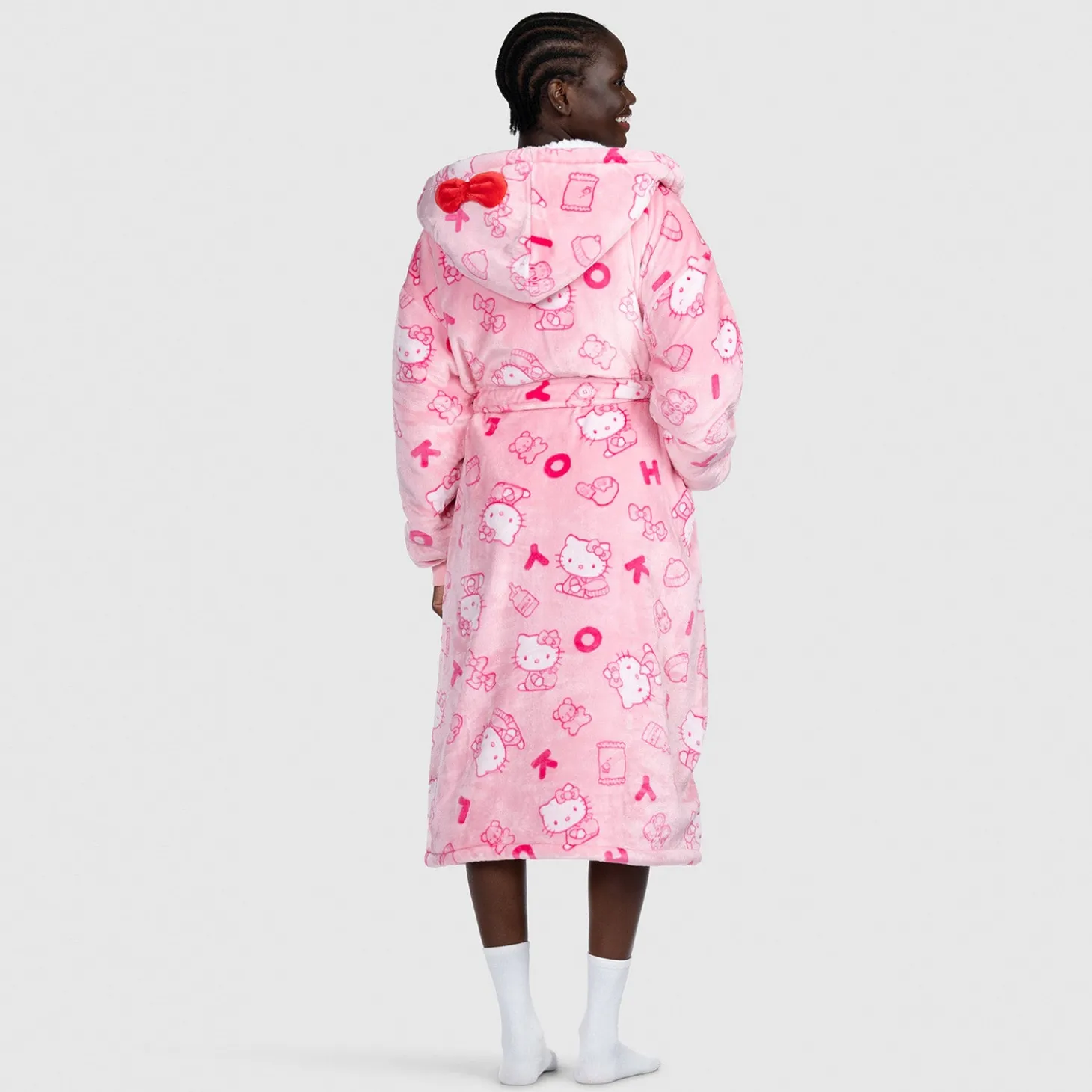 Hello Kitty Sherpa Dressing Gown Licensed